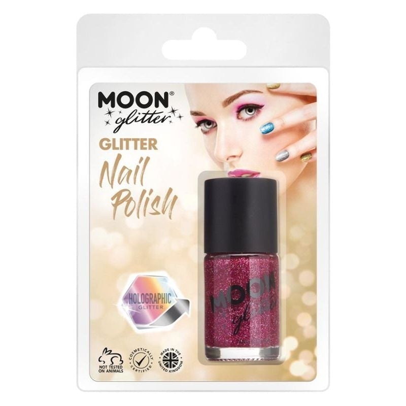 Costumes Australia Moon Glitter Holographic Nail Polish Clamshell, 14ml Costume Make Up_2