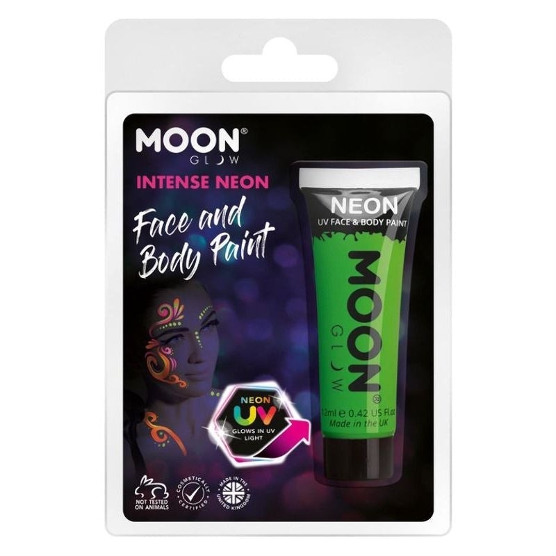 Costumes Australia Moon Glow Intense Neon UV Face Paint Clamshell, 12ml Costume Make Up_2