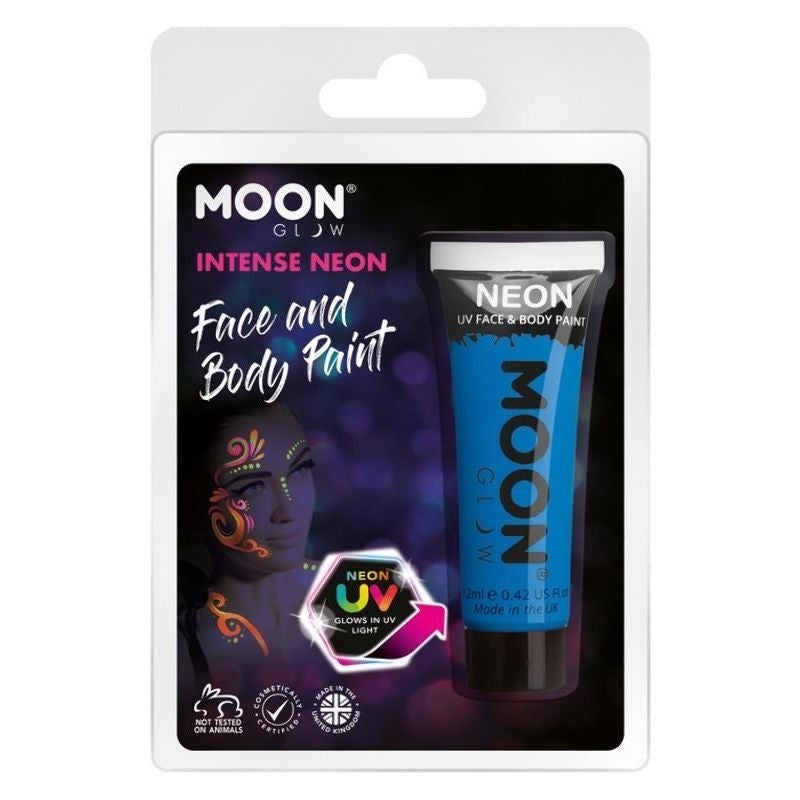 Costumes Australia Moon Glow Intense Neon UV Face Paint Clamshell, 12ml Costume Make Up_1