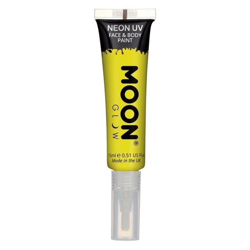 Costumes Australia Size Chart Moon Glow Intense Neon UV Face Paint Single, With Brush Applicator, 15ml Costume Make Up