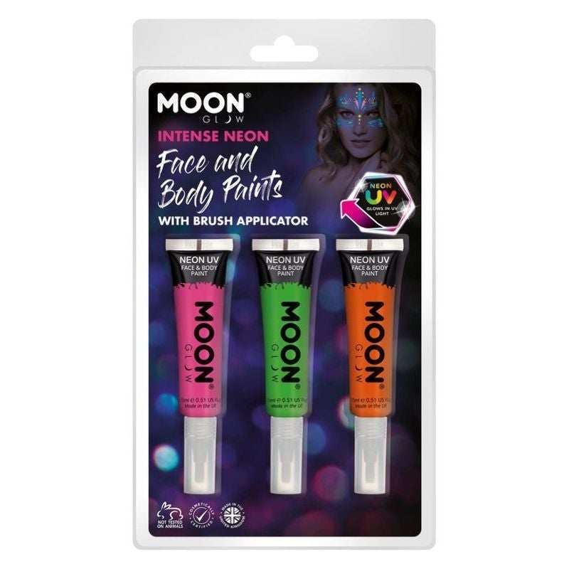 Costumes Australia Moon Glow Intense Neon UV Face Paint and Brush M03208 Costume Make Up_1