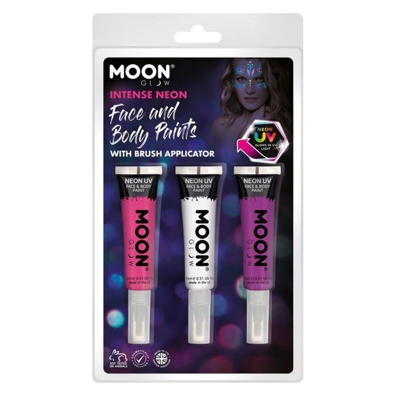 Costumes Australia Moon Glow Intense Neon UV Face Paint and Brush M03222 Costume Make Up_1