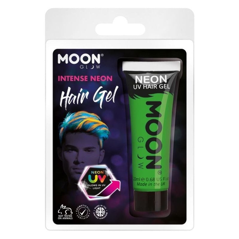 Costumes Australia Moon Glow Intense Neon UV Hair Gel Clamshell, 20ml Costume Make Up_2