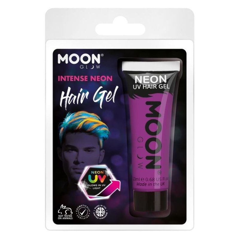 Costumes Australia Moon Glow Intense Neon UV Hair Gel Clamshell, 20ml Costume Make Up_5