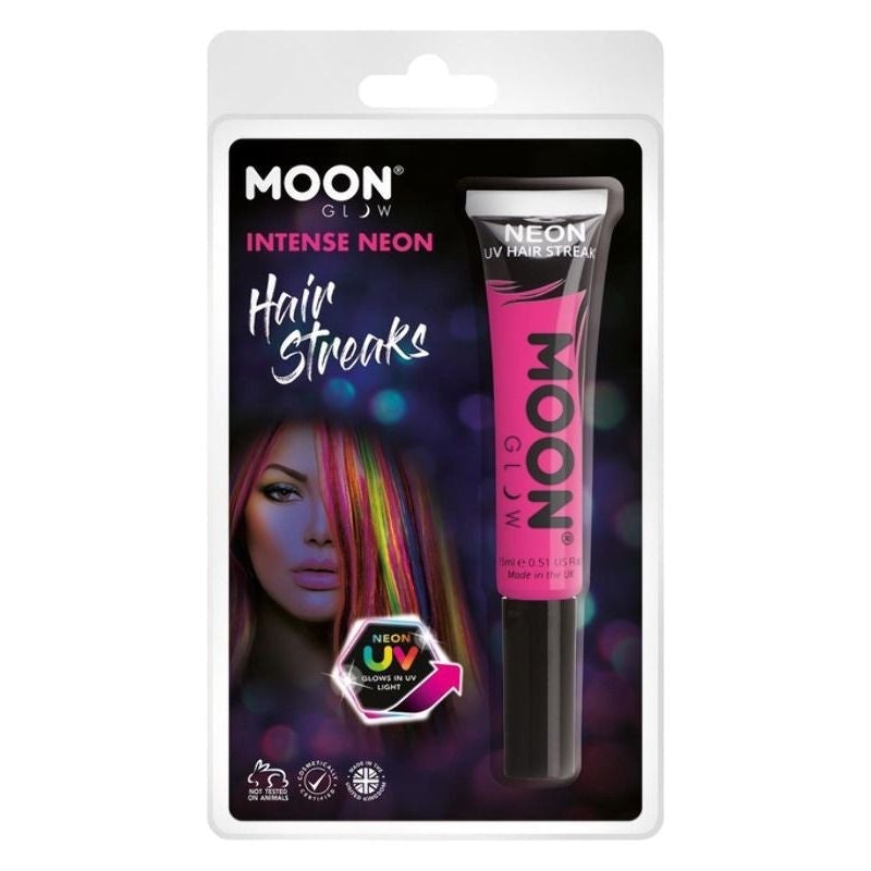 Costumes Australia Moon Glow Intense Neon UV Hair Streaks Clamshell, 15ml M36541 Costume Make Up_2