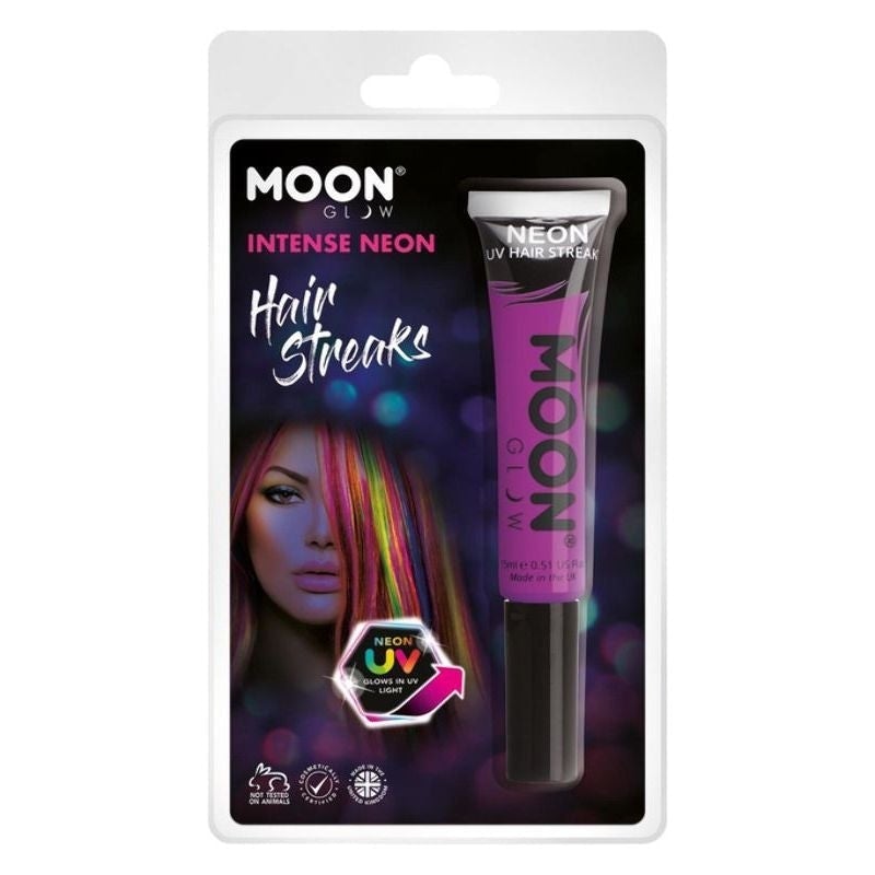 Costumes Australia Moon Glow Intense Neon UV Hair Streaks Clamshell, 15ml M36541 Costume Make Up_4