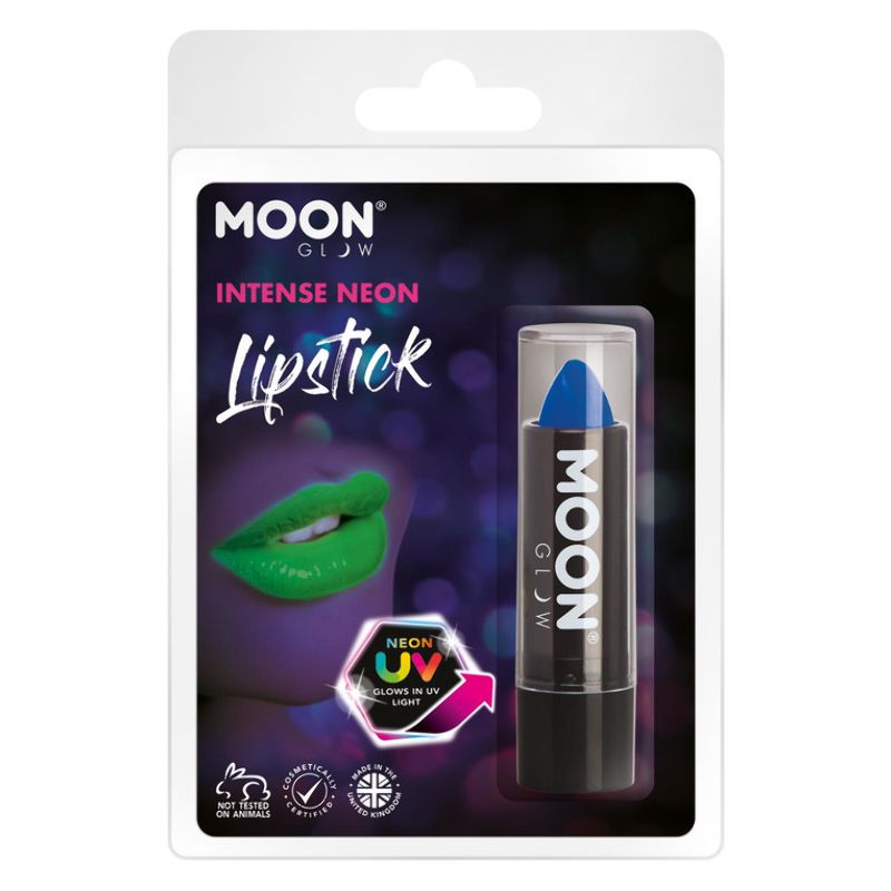 Costumes Australia Moon Glow Intense Neon UV Lipstick Intense Blue M37555 Costume Make Up_1