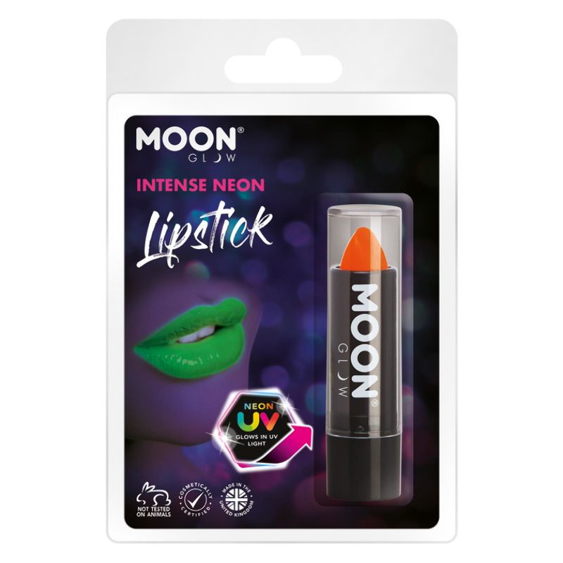 Costumes Australia Moon Glow Intense Neon UV Lipstick Intense Orange M37517 Costume Make Up_1