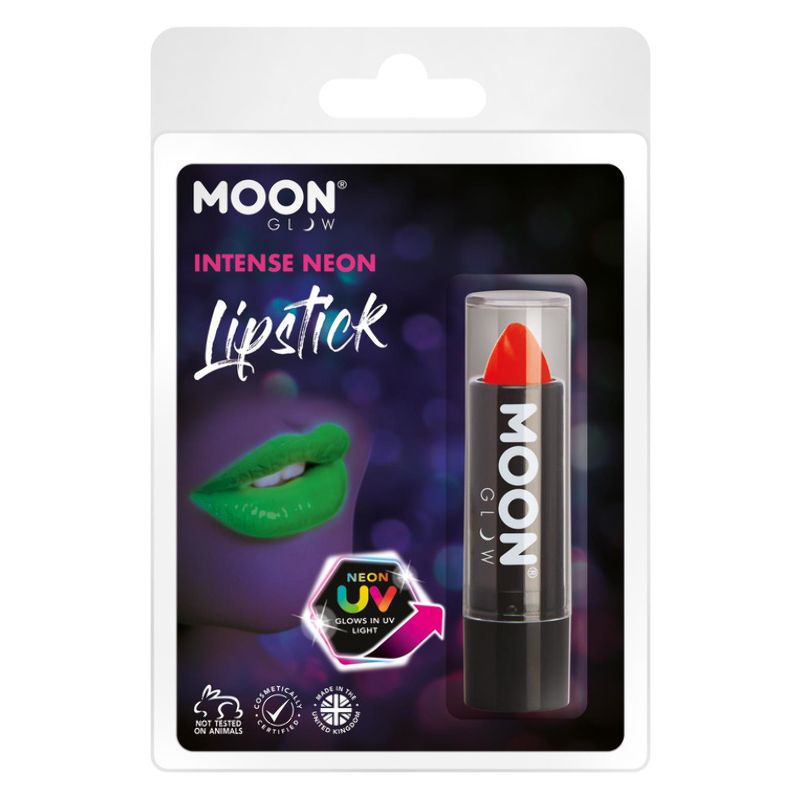 Costumes Australia Moon Glow Intense Neon UV Lipstick Intense Red M37524 Costume Make Up_1