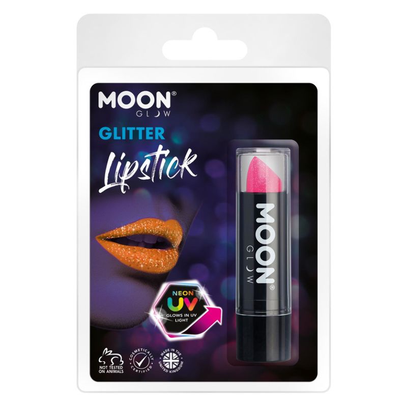 Costumes Australia Moon Glow - Neon UV Glitter Lipstick Magenta M40500 Costume Make Up_1