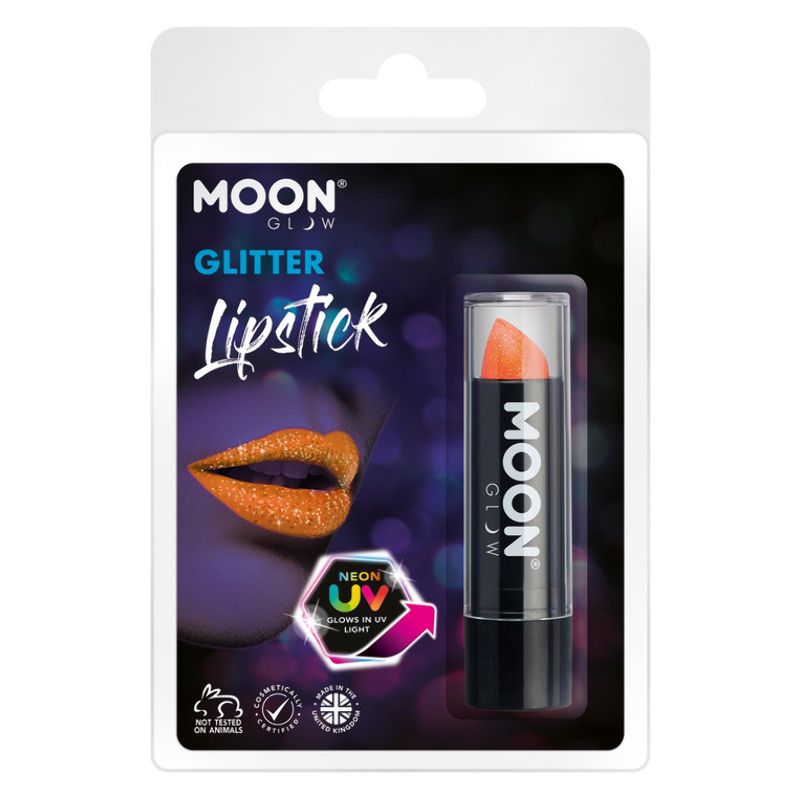 Costumes Australia Moon Glow - Neon UV Glitter Lipstick Orange M40524 Costume Make Up_1