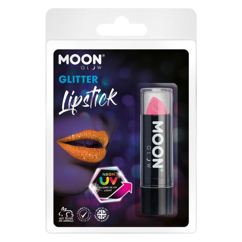 Costumes Australia Moon Glow - Neon UV Glitter Lipstick Pink Costume Make Up_1