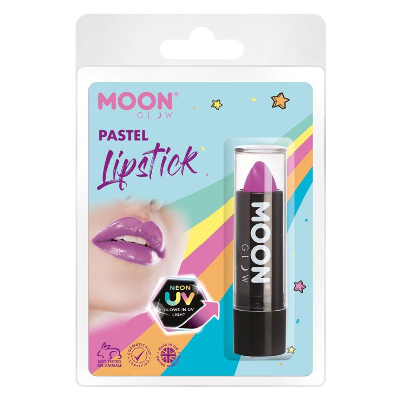 Costumes Australia Moon Glow Pastel Neon UV Lipstick Pastel Lilac M37654 Costume Make Up_1