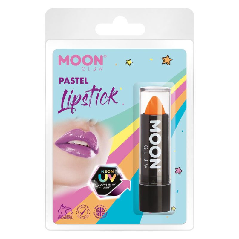 Costumes Australia Moon Glow Pastel Neon UV Lipstick Pastel Orange M37609 Costume Make Up_1