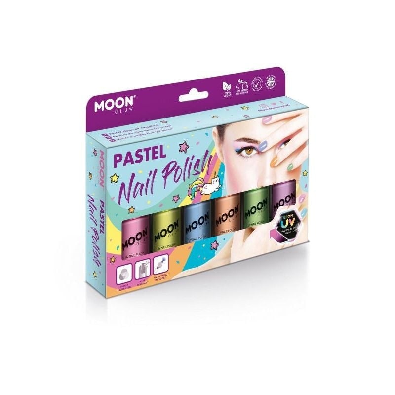 Costumes Australia Moon Glow Pastel Neon UV Nail Polish Assorted Box Set Costume Make Up_1