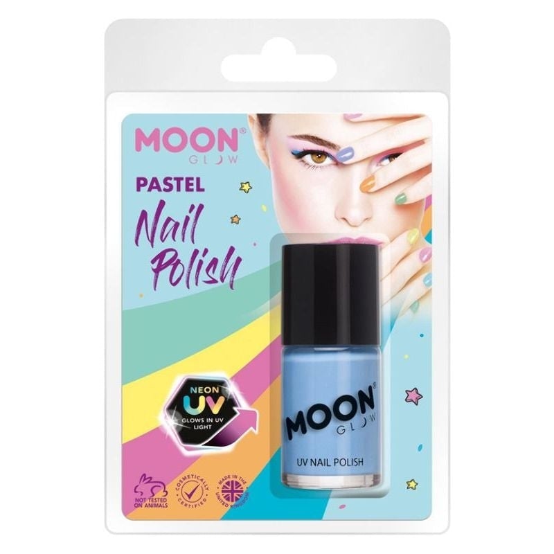 Costumes Australia Moon Glow Pastel Neon UV Nail Polish Clamshell, 14ml Costume Make Up_2