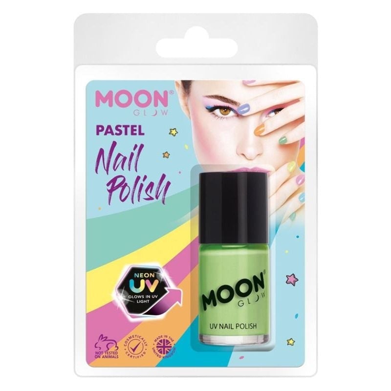 Costumes Australia Moon Glow Pastel Neon UV Nail Polish Clamshell, 14ml Costume Make Up_4