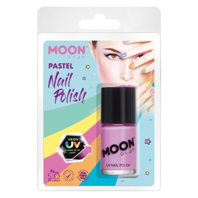 Costumes Australia Moon Glow Pastel Neon UV Nail Polish Clamshell, 14ml Costume Make Up_5