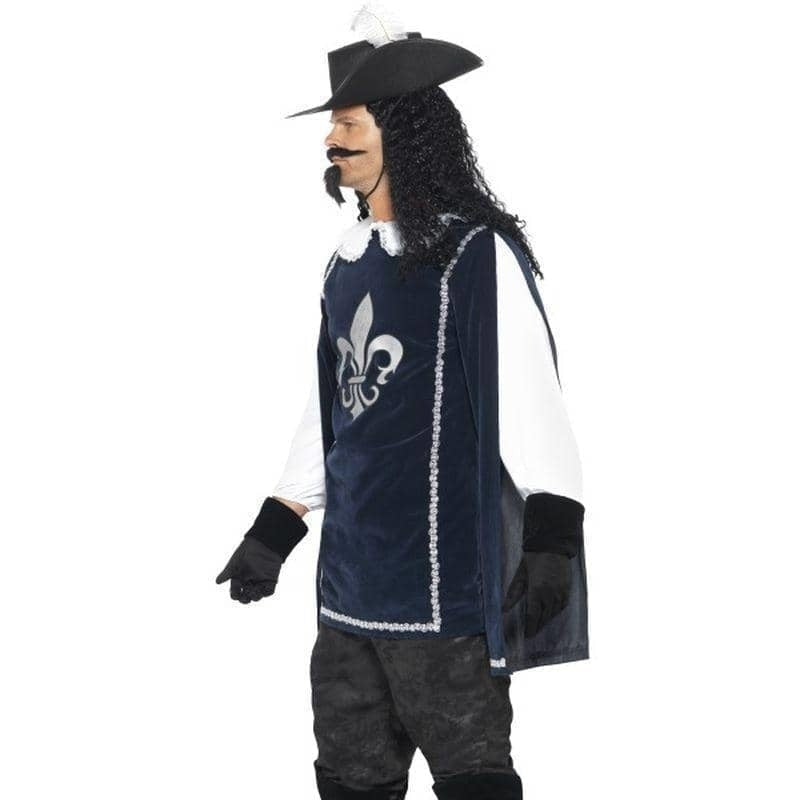 Costumes Australia Musketeer Male Costume Adult Tabard Top Hat Blue_3