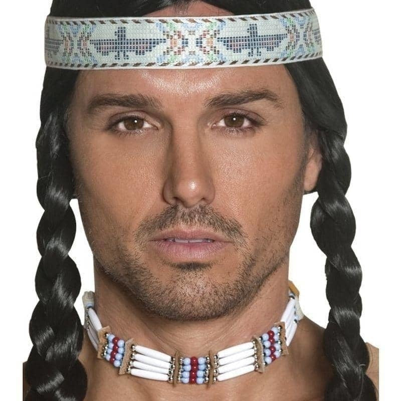 Costumes Australia Native American Inspired Choker Adult White_1