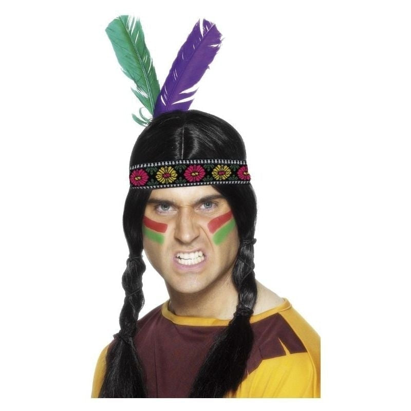 Costumes Australia Size Chart Native American Inspired Feathered Headband Adult Multi