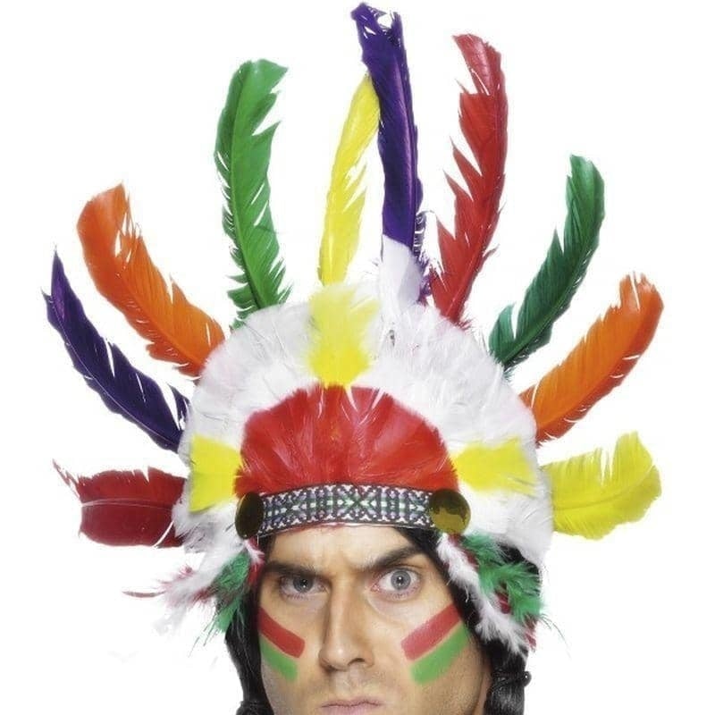 Costumes Australia Native American Inspired Headdress Adult Multi_1