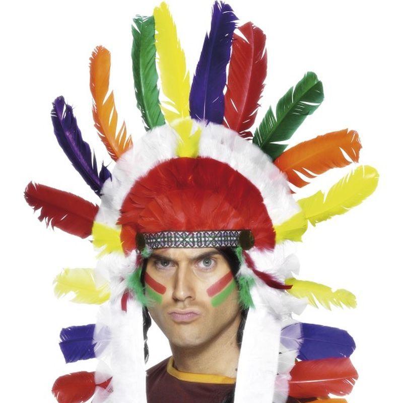 Costumes Australia Native American Inspired Long Chief Headdress Adult_1