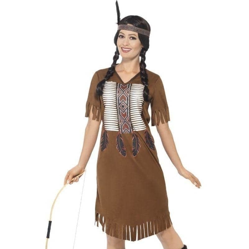 Costumes Australia Native American Inspired Warrior Princess Costume Adult Brown_1