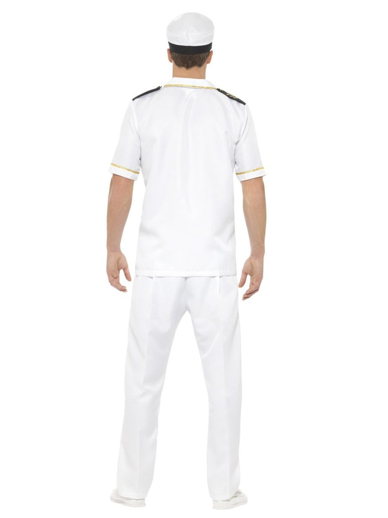 Costumes Australia Naval Captain Costume Adult White Shirt Hat Trousers_4