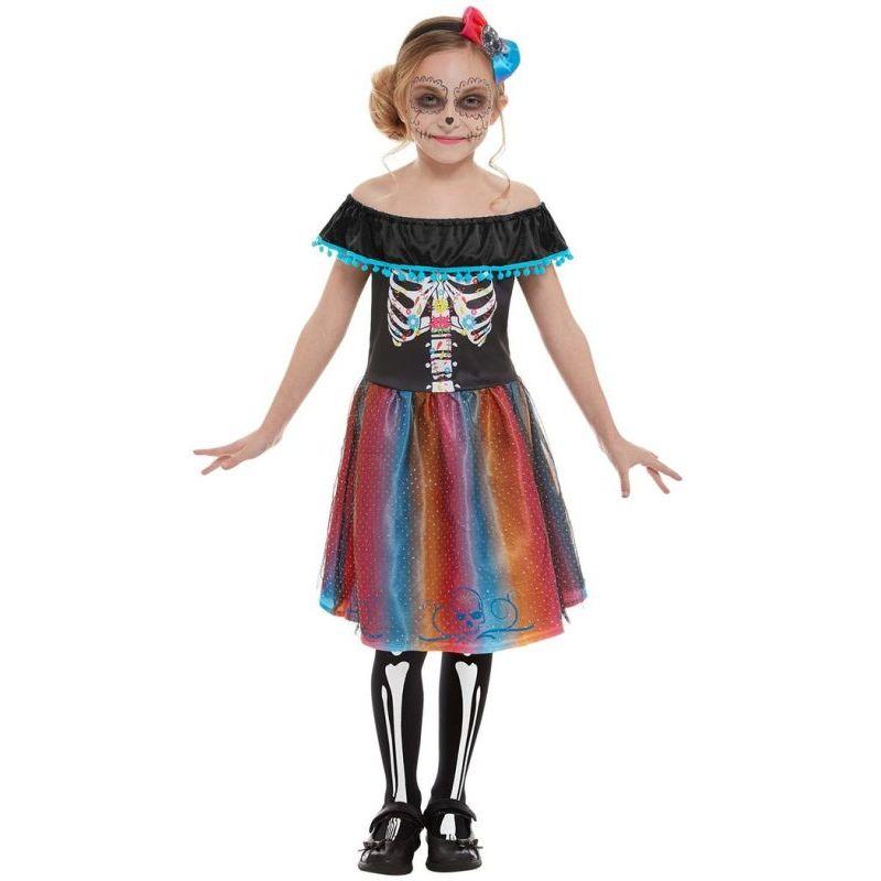 Costumes Australia Neon Day Of The Dead Girl Costume Child Multi_1