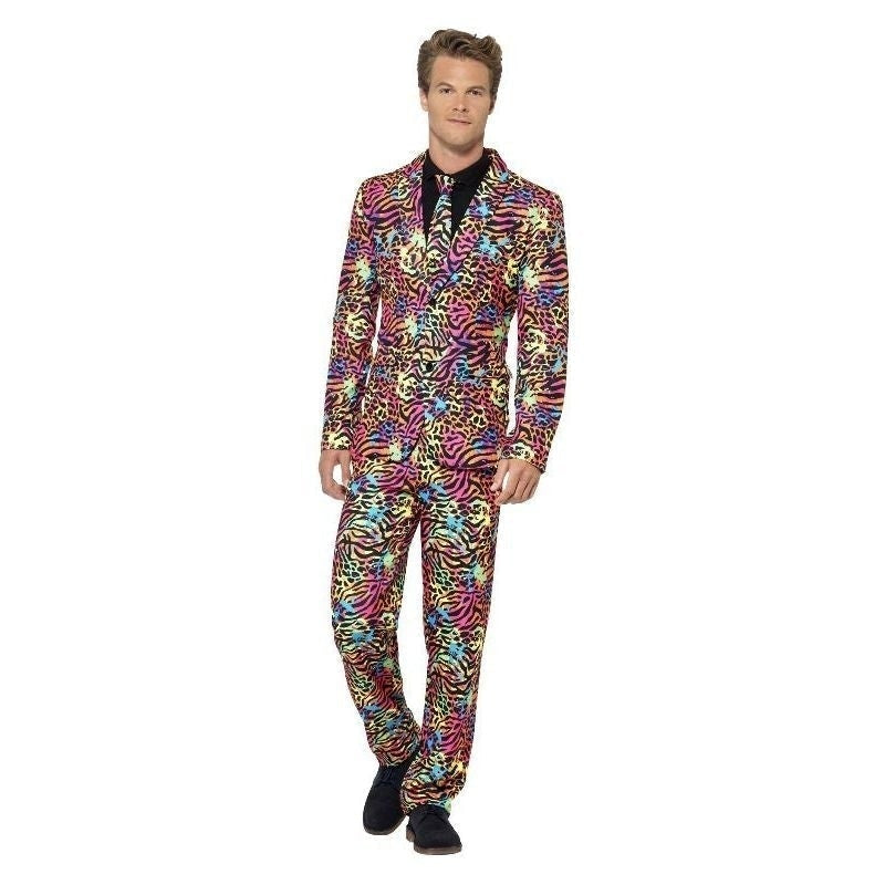 Costumes Australia Neon Suit Adult Jacket Trousers Tie Set Costume_2