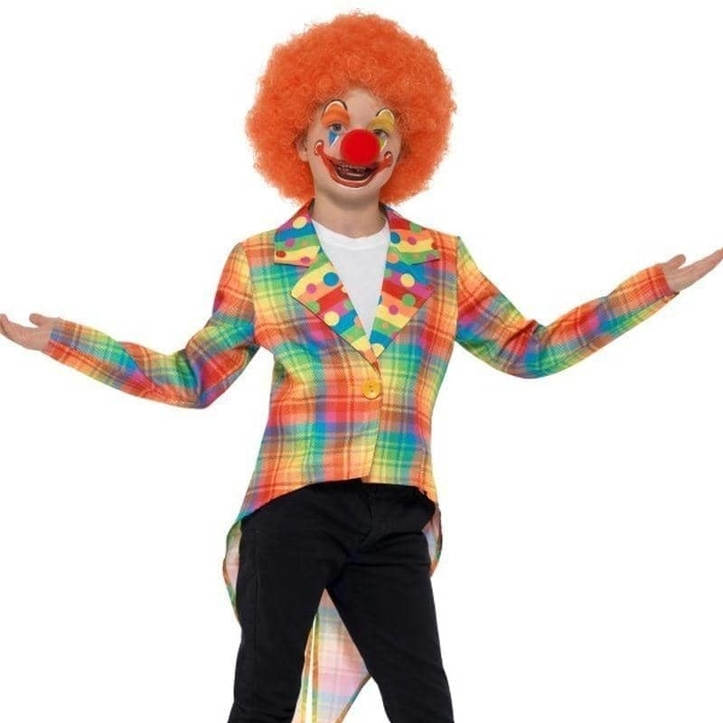 Costumes Australia Neon Tartan Clown Tailcoat Child Multi_1