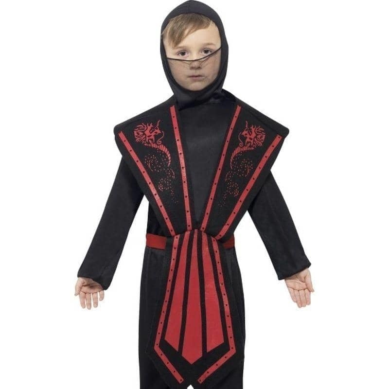 Costumes Australia Ninja Costume Child Kids Black Red_1