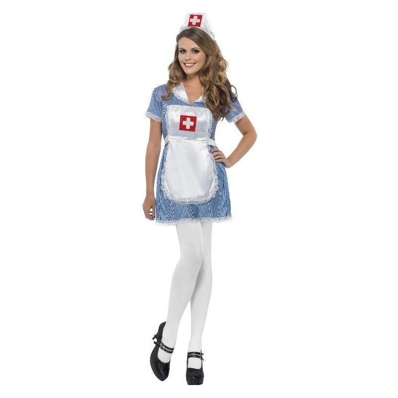 Costumes Australia Nurse Naughty Costume Adult Blue White_5