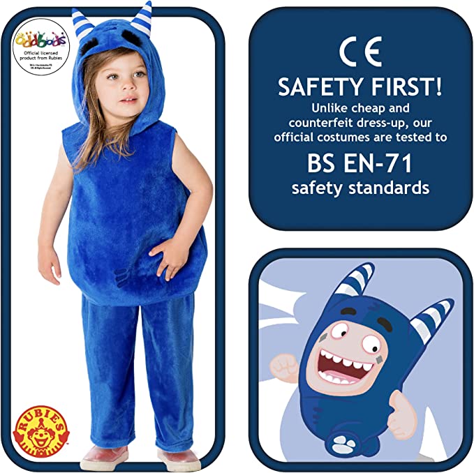 Costumes Australia Oddbods Pogo Costume for Kids Blue Jumpsuit_4