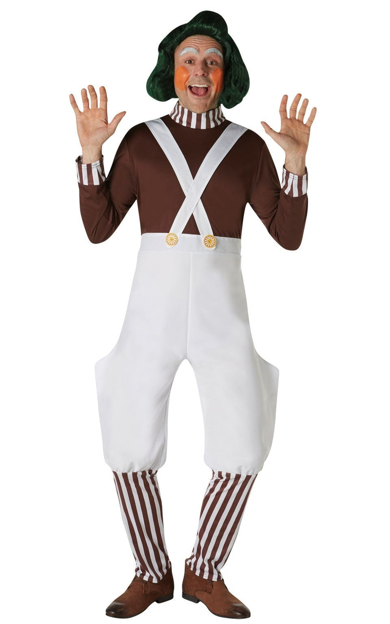 Costumes Australia Oompa Loompa Costume Adult Jumpsuit Charlie and the Chocolate Factory_1