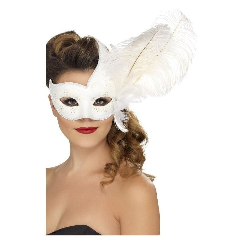 Costumes Australia Size Chart Ornate Columbina Eyemask Adult White