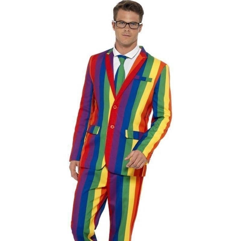 Costumes Australia Over The Rainbow Suit Adult Multi Coloured Pride Costume_1