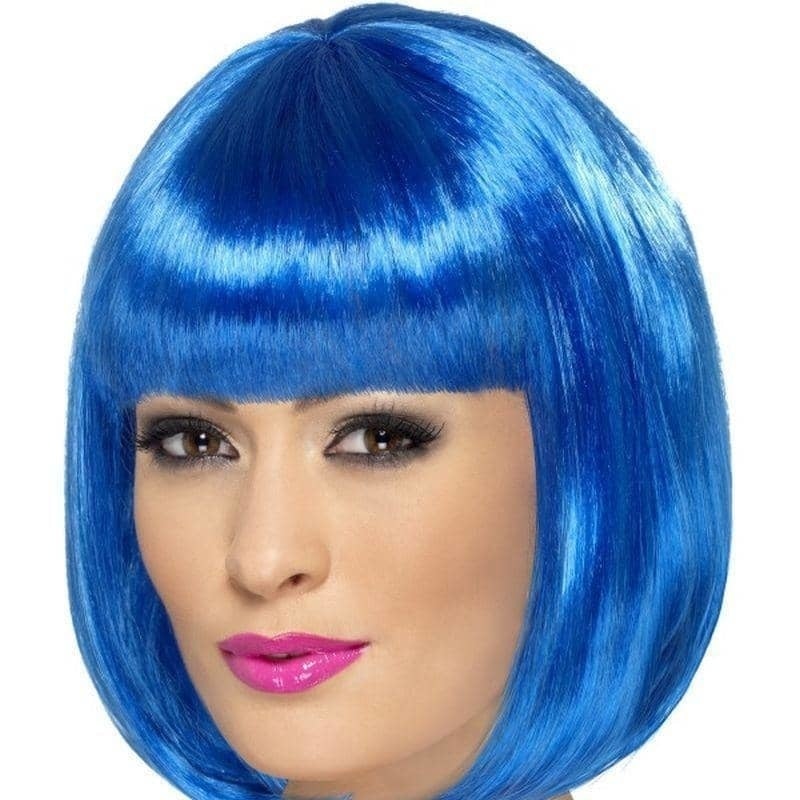 Costumes Australia Partyrama Wig 12 Inch Adult Blue Short Bob Fringe Costume Accessory_1