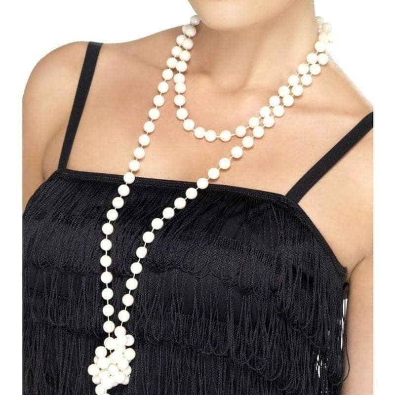 Costumes Australia Pearl Necklace Adult White_1