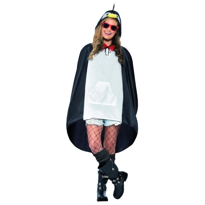 Costumes Australia Penguin Party Poncho Black And White Drawstring Bag_2