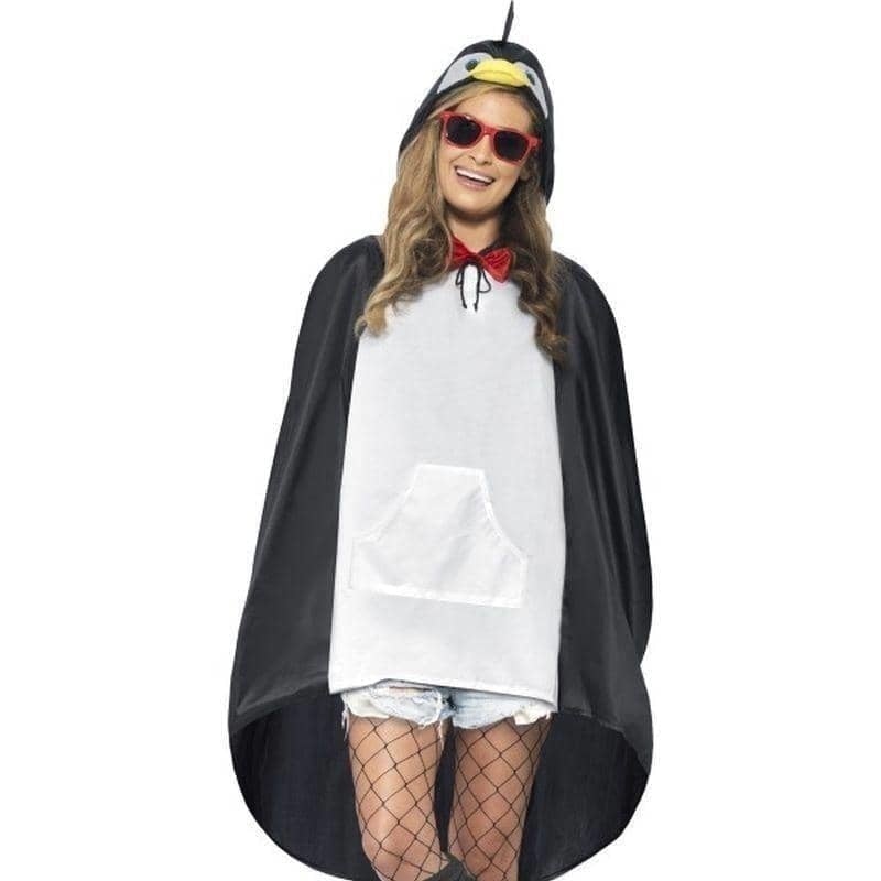 Costumes Australia Penguin Party Poncho Black And White Drawstring Bag_1