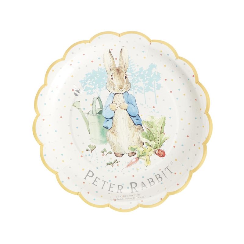 Costumes Australia Peter Rabbit Classic Tableware Party Plates x8 All Cream Blue_1