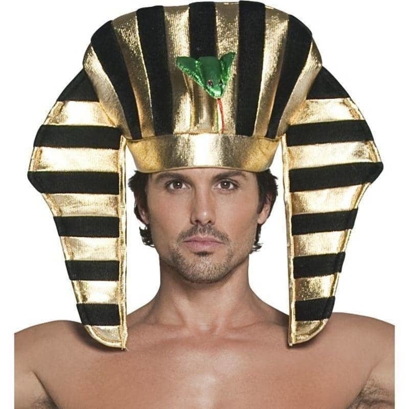 Costumes Australia Pharaoh Headpiece Adult Black Gold_1