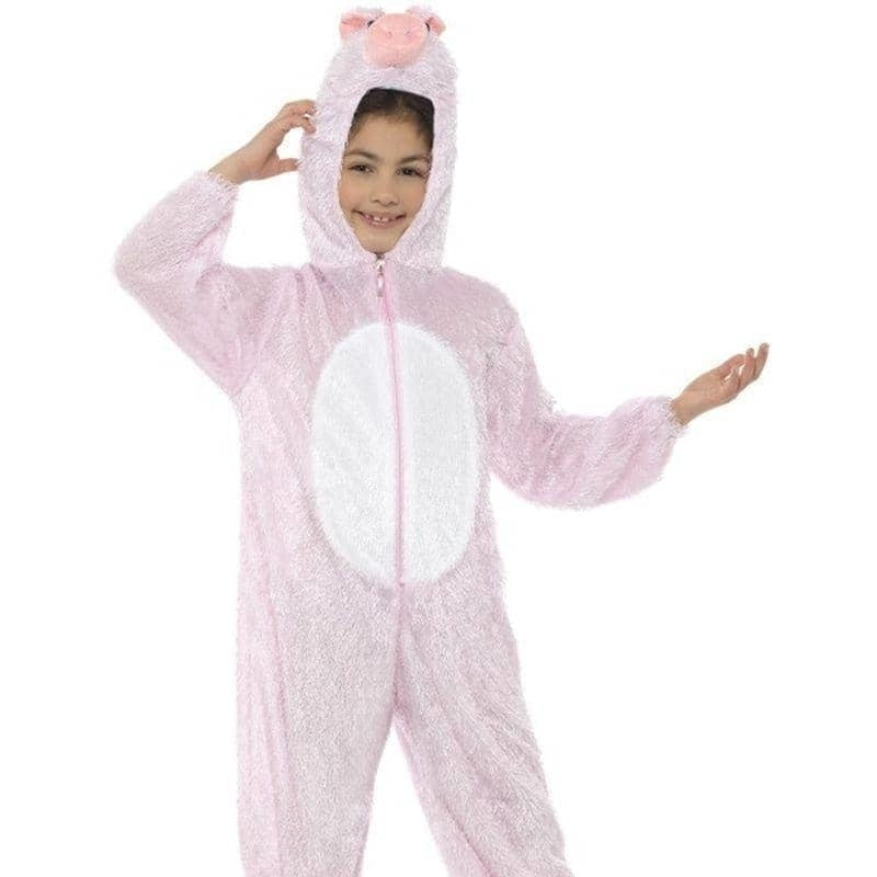 Costumes Australia Pig Costume Kids Pink Jumpsuit with Hood_1