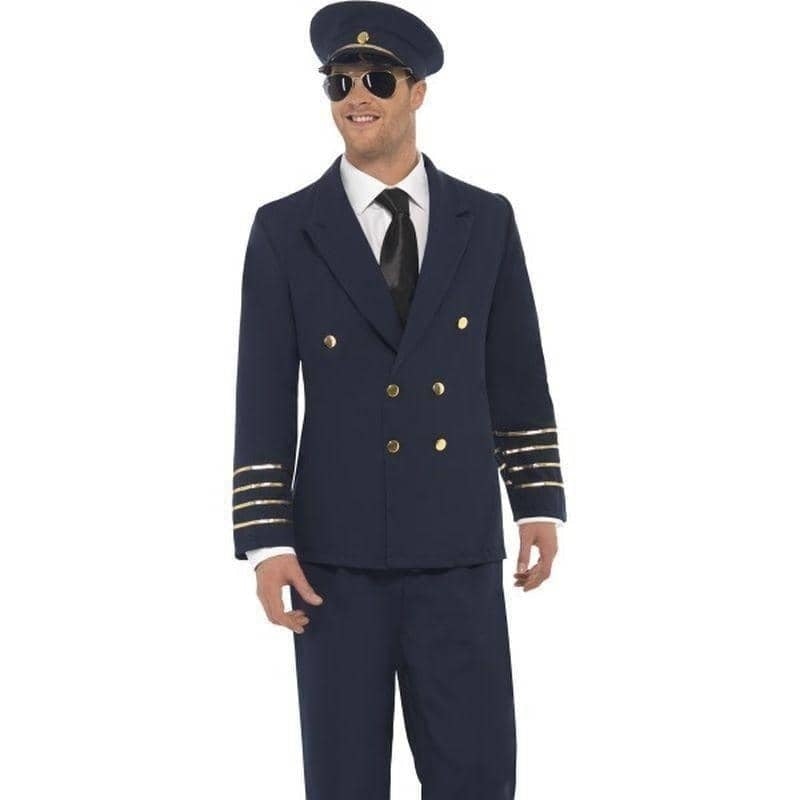 Costumes Australia Pilot Costume Adult Navy Blue_1