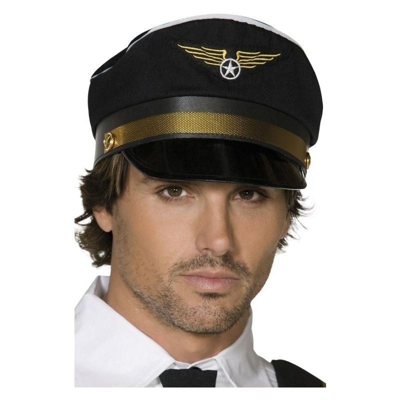 Costumes Australia Pilots Cap Adult Black_1