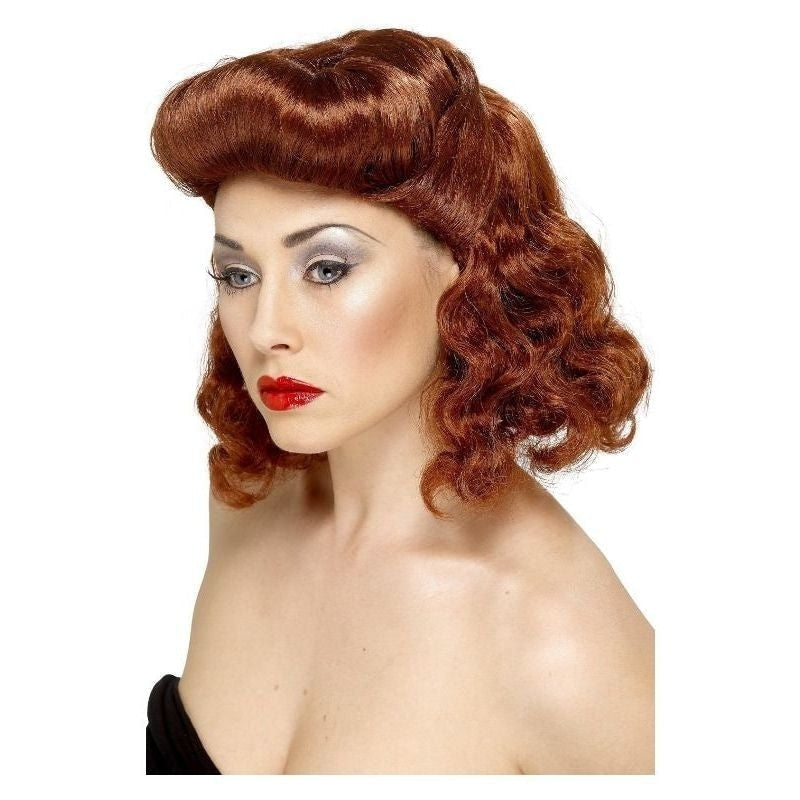 Costumes Australia Pin Up Girl Wig Auburn Loose Curls_2