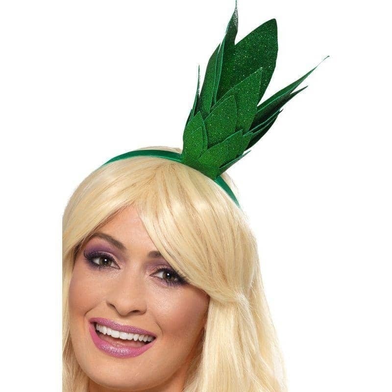 Costumes Australia Pineapple Stalk Glitter Headband Adult Green_1