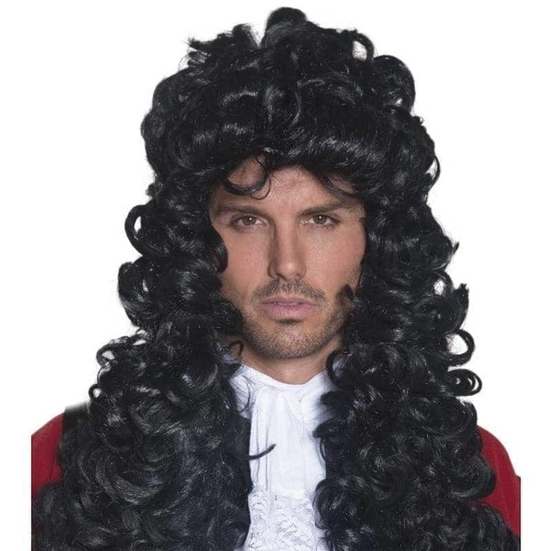 Costumes Australia Pirate Captain Wig Adult Black Long Curly_1